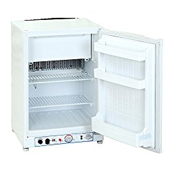 SMETA Propane Refrigerator Freezer 110V/12V/Gas RV Boat Apartment Fridge,White,3.5 cu ft