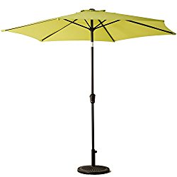 Grand Patio 9FT Aluminum Patio Umbrella, UV Protective Beach Umbrella with Push Button Tilt and Crank, Powder Coated Outdoor Umbrella, LIme Green