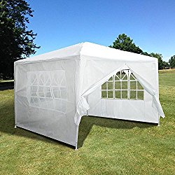 Yescom 10×10′ White Outdoor Wedding Party Patio w/ Removable Side Wall Canopy for Fetes Event