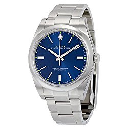 Rolex Oyster Perpetual Blue Dial Stainless Steel Automatic Mens Watch 114300BLSO