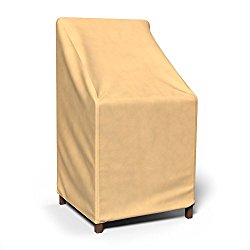 Budge All-Seasons Patio Stack of Chairs Cover / Barstool Cover (Tan)
