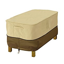 Classic Accessories Veranda Rectangular Patio Ottoman/Side Table Cover – Durable and Water Resistant Patio Set Cover, X-Small (55-644-361501-00)
