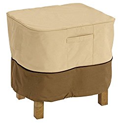 Classic Accessories Veranda Square Patio Ottoman/Side Table Cover – Durable and Water Resistant Patio Set Cover, X-Large (55-645-051501-00)
