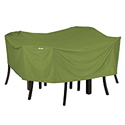 Classic Accessories Sodo Patio/Outdoor Table & Chair Set Cover – Tough and Weather Resistant Patio Set Cover, Square, Herb (55-347-031901-EC)