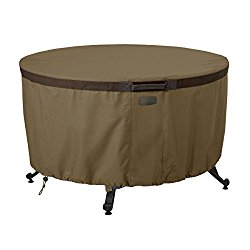 Classic Accessories Hickory Heavy Duty 42″ Round Fire Pit Table Cover – Durable and Water Resistant Patio Cover (55-634-240101-EC)