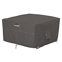 Classic Accessories Ravenna Square Fire Pit Table Cover – Premium Outdoor Cover with Durable and Water Resistant Fabric (55-417-015101-EC)