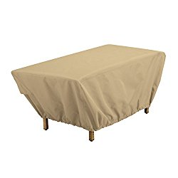 Classic Accessories Terrazzo Rectangular Patio Coffee Table Cover – All Weather Protection Outdoor Furniture Cover (59962)