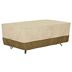 Classic Accessories Veranda Rectangular/Oval Patio Table Cover – Durable and Water Resistant Patio Set Cover, Large (55-565-011501-00)