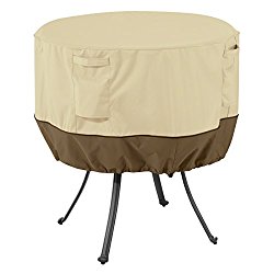 Classic Accessories Veranda Round Patio Table Cover – Durable and Water Resistant Patio Set Cover, Large (55-569-011501-00)