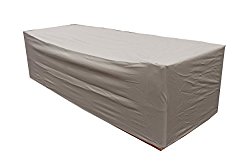 Dola Wicker Sofa Cover Waterproof Rectangle 98 x 35-Inches. Large Patio Sofa Cover Heavy Duty In Beige