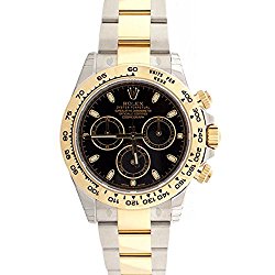 Rolex Cosmograph Daytona Black Dial Gold And Steel Men’s Watch 116503