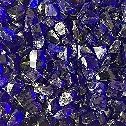 Crushed Fire Glass – Cobalt Blue (1/2″ to 3/4″), by Celestial Fire Glass