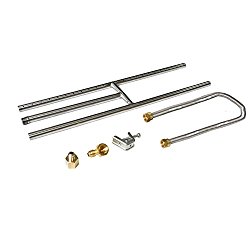 Stanbroil Rectangular Stainless Steel Gas Fireplace H-Burner, 18×6 Inch