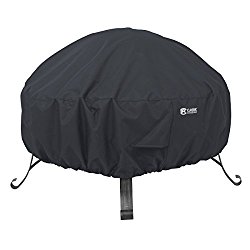 Classic Accessories 55-552-010401-00 Round Fire Pit Cover, 30″, Black