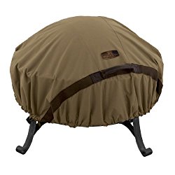 Classic Accessories Hickory Heavy Duty Round Fire Pit Cover – Durable and Water Resistant Patio Cover, Large (55-198-012401-EC)