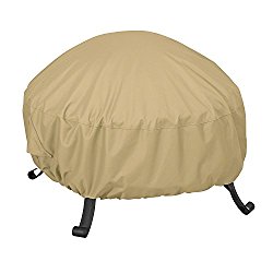Classic Accessories Terrazzo Full Coverage Round Fire Pit Cover – All Weather Protection Outdoor Cover, Small, 30-Inch (59902-EC)