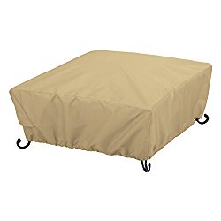 Classic Accessories Terrazzo Full Coverage Square Fire Pit Cover – All Weather Protection Outdoor Cover, Small, 30-Inch (59922-EC)