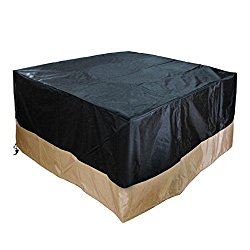 Stanbroil Square Fire Pit /Table Cover, Black, 50-Inch