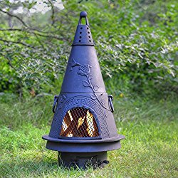Outdoor Chimenea Fireplace – Garden in Charcoal Finish (Without Gas)