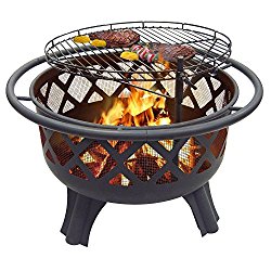 Catalina Creations Crossfire Fire Pit with Quick Removable Grill