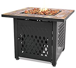 Endless Summer, GAD1429SP, Gas Outdoor Fireplace with Slate Mantel