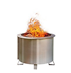 Patio Fire Pit | Smoke-Reducing, Portable, 304 Stainless Steel, 100% American Made by Double Flame