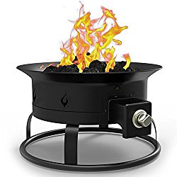 Regal Flame Camp Mate 58,000 BTU Portable Propane Outdoor Fire Pit with Lid and Straps
