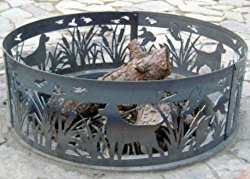 Solid Steel Outdoor Fire Ring – Lab N’ Ducks (48 in. Dia.)