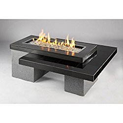 Outdoor Greatroom Uptown Gas Fire Pit with 42×12 Inch Burner, Black