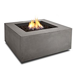 Real Flame T9620LP Baltic Square Propane Fire Table, Glacier Gray