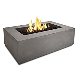 Real Flame T9650LP Baltic Rectangle Propane Fire Table, Glacier Gray