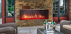 Lanai Outdoor Single-Sided Linear Fireplace w/Intellifire System