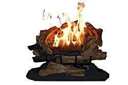 Sure Heat PE24VFRNG Sure Heat Premier Estate Vent Free Log Set for Natural Gas Fueled Fireplaces, 24-Inch