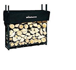 The Woodhaven 3 Foot Firewood Log Rack with Cover
