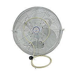 Misting Fan Kit – Low Pressure Misting Fan System – Fan NOT included – With Brass/Stainless Steel Nozzles – UV Treated Tubing (12″ Dia – 4 Nozzles)