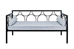 DHP Rebecca Twin Size Daybed with Metal Frame (Black)