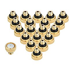 KUWAN 20pcs Brass Misting Nozzles for Cooling System 0.012″ (0.3 mm) 10/24 UNC Garden