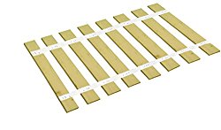 Custom Cut Bed Slat Support Boards with White Strapping for Antique or Unique Sized Beds – Twin/Full/Three Quarter Sized – Cut to the Width of Your Choice (46.50″ Wide)