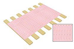 Custom Made in the U.S.A.! Youth Size Bed Slats/Platform Bed Boards-Cut to the Width of Your Choice (Baby Pink Eyelet)
