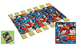 Custom Made in the U.S.A.! Youth/Toddler Size Superman Fleece Comic Book Hero Themed Bed Slats Bunky Boards – Cut to the Width of Your Choice (30″ Wide) – FREE box of Crayons with Purchase
