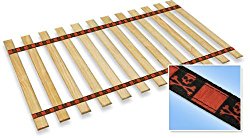 New Twin Size Custom Width Bed Slats with a Red Skulls Themed Fabric Roll – Choose your needed size – Eliminates the need for a link spring or box spring!