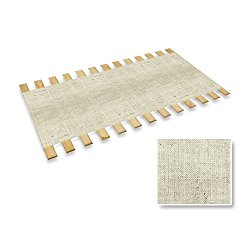 New Twin Size Custom Width Bed Slats with a White Burlap Fabric Roll – Choose your needed size – Eliminates the need for a link spring or box spring!