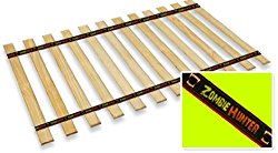 New Twin Size Custom Width Bed Slats with a Zombie Hunter Strapping – Choose your needed size – Eliminates the need for a link spring or box spring!