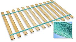Teal Glitter Themed Twin Size Custom Width Bed Slats – Choose your needed size – Eliminates the need for a link spring or box spring!
