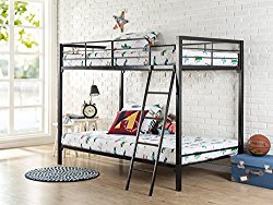 Zinus Easy Assembly Quick Lock Twin over Twin Metal Bunk Bed / Quick to Assemble in Under an Hour