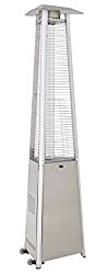 AZ Patio Heaters HLDS01-CGTSS Commercial Stainless Steel Glass Tube Patio Heater