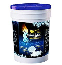 96% Pure CALCIUM CHLORIDE Snow & Ice Melt Pellets – 5 Gallon