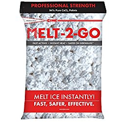 Snow Joe AZ-50-CCP Melt-2-Go 94% Pure Calcium Chloride Pellet Ice Melter, 50-lb Resealable Bag