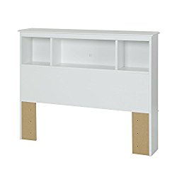 South Shore Furniture, Crystal Collection, Bookcase Headboard 39″, Pure White