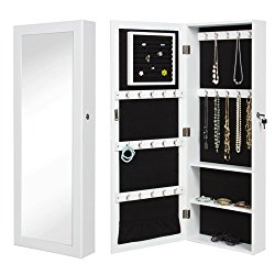 Best Choice Products Mirrored Jewelry Cabinet Armoire Organizer Storage Wall Mount